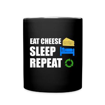 Käse - Tasse einfarbig - Schwarz - Vorne