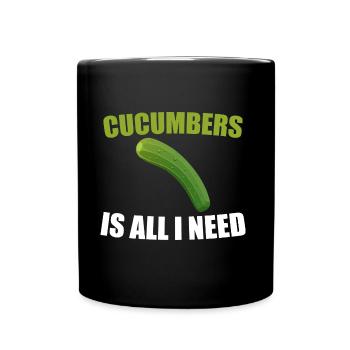 concombre - Mug uni - noir - Devant