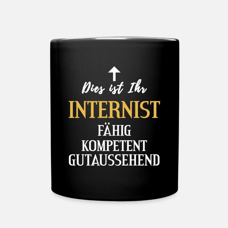 Aerzte Internist Innere Medizin lustig Geschenk - Tasse einfarbig - Schwarz