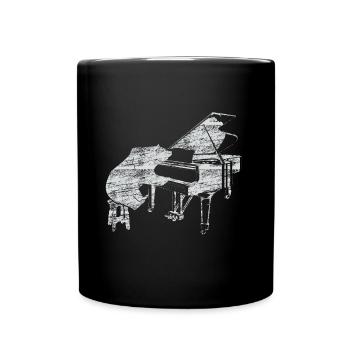 Piano Ours Piano De Musique - Mug uni - noir - Devant