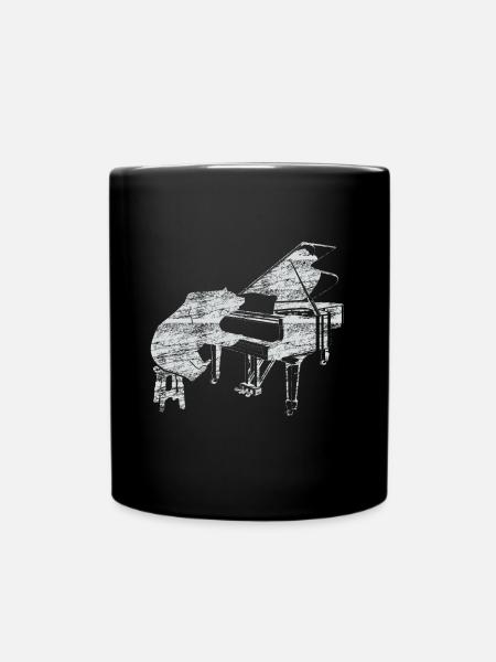 Piano Ours Piano De Musique - Mug uni - noir