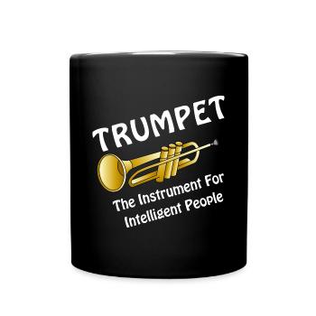 Intelligenter Trompetenweißtext - Tasse einfarbig - Schwarz - Vorne