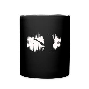Guitare. Le guitariste. idée cadeau - Mug uni - noir - Devant