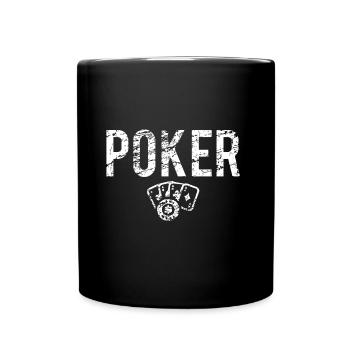 Poker - Tasse einfarbig - Schwarz - Vorne