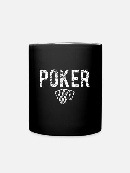poker - Mug uni - noir