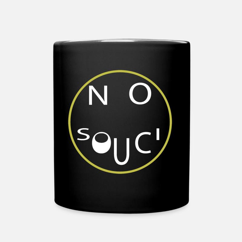 keine sorgen - kein problem - Tasse einfarbig - Schwarz