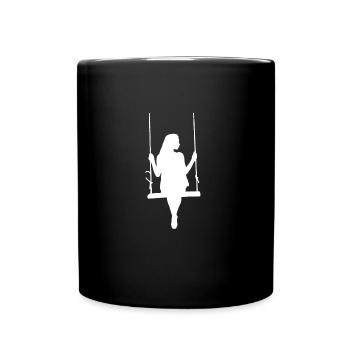 femme - Mug uni - noir - Devant