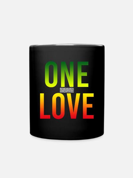 One Love Gradient: Einheit in Farbe - Tasse einfarbig - Schwarz