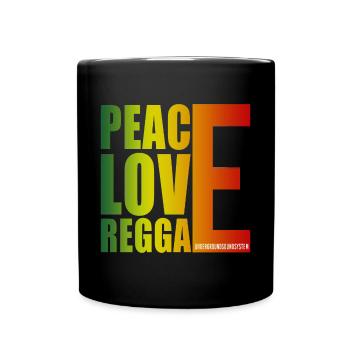 Peace Love Reggae Gradient - Full Colour Mug - black - Front