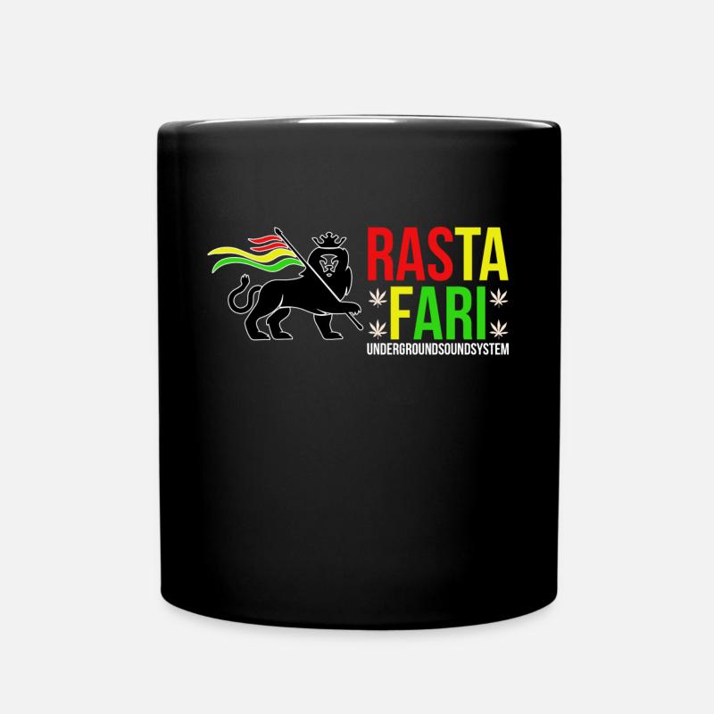Rasta Fari Underground Sound System - Full Colour Mug - black