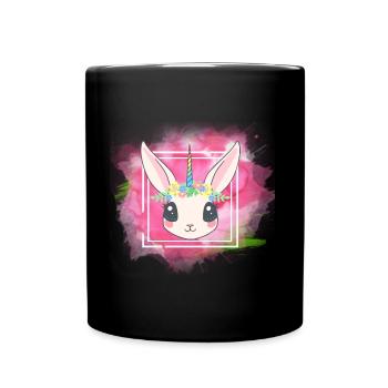 Cadeau animal de compagnie lapin licorne lapin lapin - Mug uni - noir - Devant
