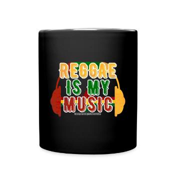 Reggae Ist Meine Musik - Tasse einfarbig - Schwarz - Vorne