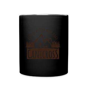 Canicross Leben mit Hunden - Tasse einfarbig - Schwarz - Vorne