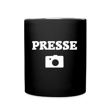 Presse Kleidung - Tasse einfarbig - Schwarz - Vorne
