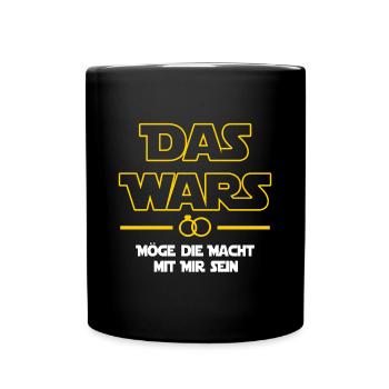Das wars möge die Macht mit mir sein - JGA - Tasse einfarbig - Schwarz - Vorne