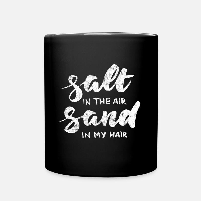 Salt sand beach summer - Full Colour Mug - black