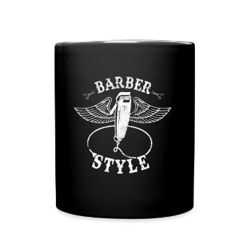 Barber Friseur Frisör Stylist - Tasse einfarbig - Schwarz - Vorne