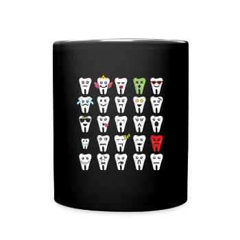 Dentiste Emotions Emoticon Tooth Art - Mug uni - noir - Devant