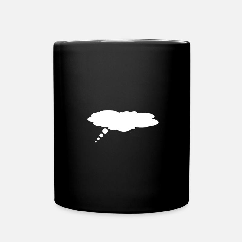 Bulle de dialogue / Bulle de dialogue / Bulle de pensée - Mug uni - noir