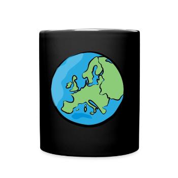 Europe Europe World Map Map Globe Geography - Full Colour Mug - black - Front