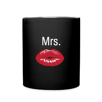 Mrs. - Tasse einfarbig - Schwarz - Vorne