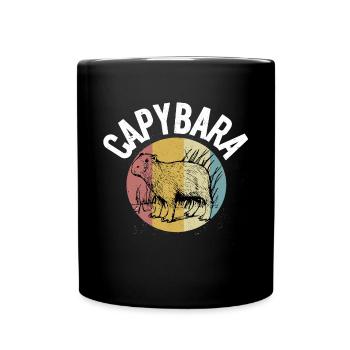 Capybara - Tasse einfarbig - Schwarz - Vorne