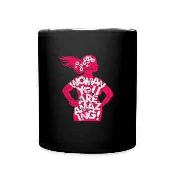 Feminist Spruch - Tasse einfarbig - Schwarz - Vorne