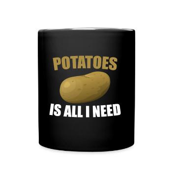 pomme de terre - Mug uni - noir - Devant