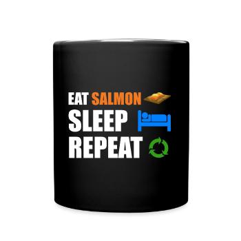 salmon - Full Colour Mug - black - Front