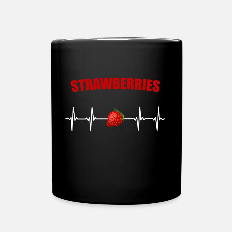 fraise - Mug uni - noir