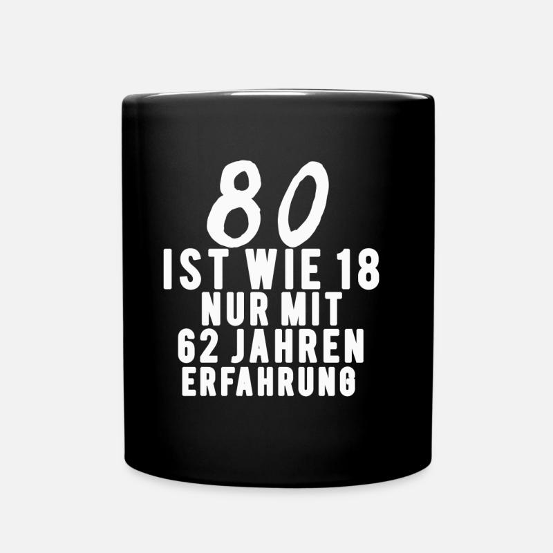80 Geburtstag opa oma Grossvater Grossmutter Seni - Tasse einfarbig - Schwarz