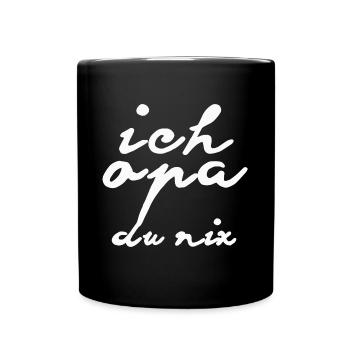 opa - Tasse einfarbig - Schwarz - Vorne