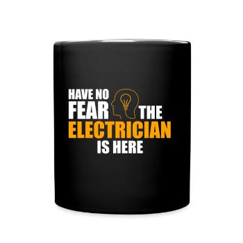 electrician - Full Colour Mug - black - Front
