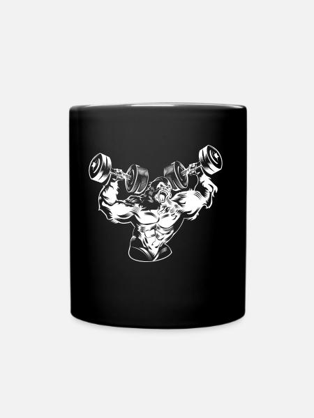Gorilla workout beast gym - Tasse einfarbig - Schwarz