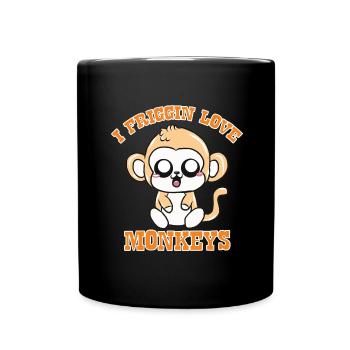 singe - Mug uni - noir - Devant