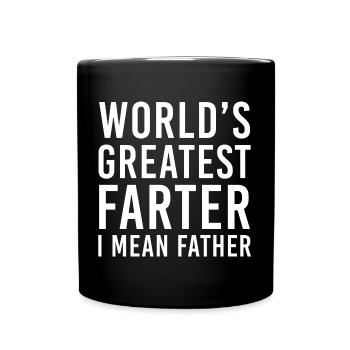 Father Father's Day Gift Funny saying Daddy joke - Full Colour Mug - black - Front