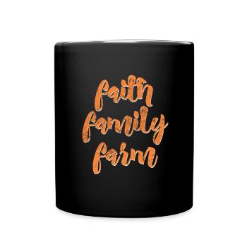 Foi ferme familiale dit - Mug uni - noir - Devant