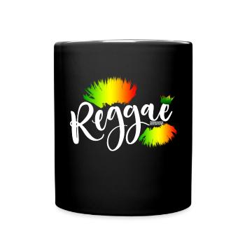 Reggae Rainbow Splash - Tasse einfarbig - Schwarz - Vorne