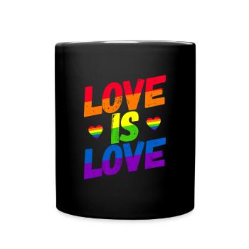 Homosexualität LGBT CSD Gay Pride - Tasse einfarbig - Schwarz - Vorne