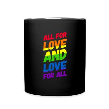 Homosexualität LGBT CSD Gay Pride - Tasse einfarbig - Schwarz - Vorne