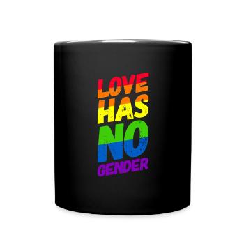 Homosexualität LGBT CSD Gay Pride - Tasse einfarbig - Schwarz - Vorne
