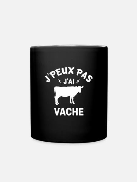 j'peux pas j'ai vache - Mug uni - noir