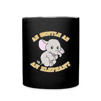 Idée cadeau éléphant - Mug uni - noir - Devant