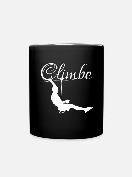 CLIMBE Klettern Berge Geschenk - Tasse einfarbig - Schwarz