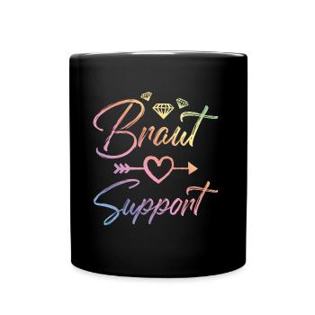 diamant de soutien de la mariée coeur - Mug uni - noir - Devant