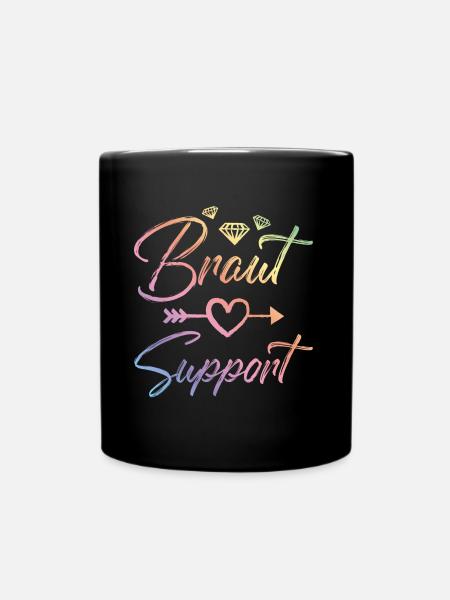 braut support herz diamant - Tasse einfarbig - Schwarz