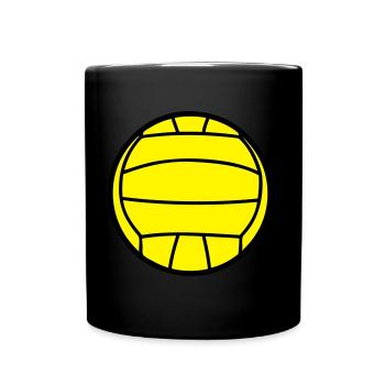 Wasserball Ballon - Tasse einfarbig - Schwarz - Vorne