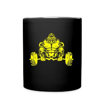 gorilla gym beast bodybuilding - Tasse einfarbig - Schwarz - Vorne