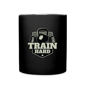 Coole Muskel Fitness Sprüche Geschenk - Tasse einfarbig - Schwarz - Vorne