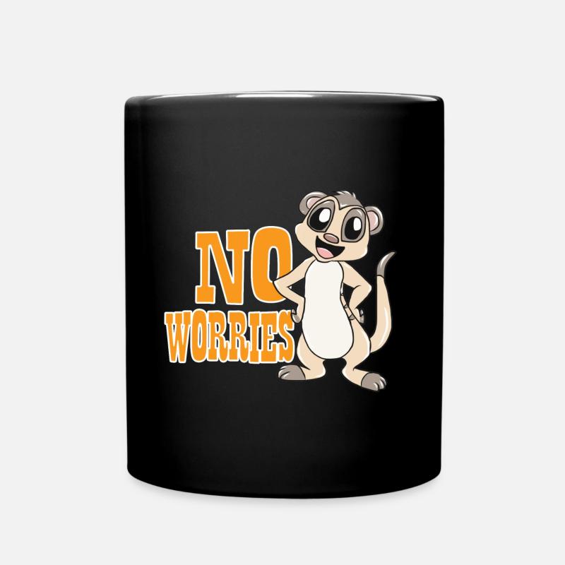 Erdmännchen - Tasse einfarbig - Schwarz